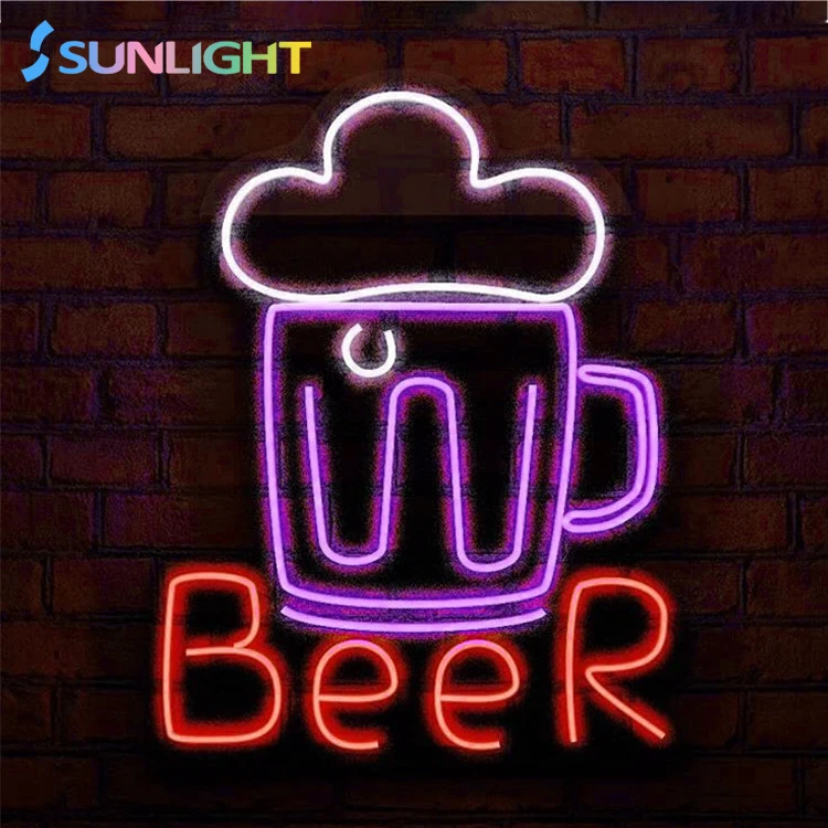 Hot Sales Dropshipping Manufacturer Neon Wedding Sign Outdoor Dance Merry Christmas Beer Dance LED Neon Sign RGB Custom