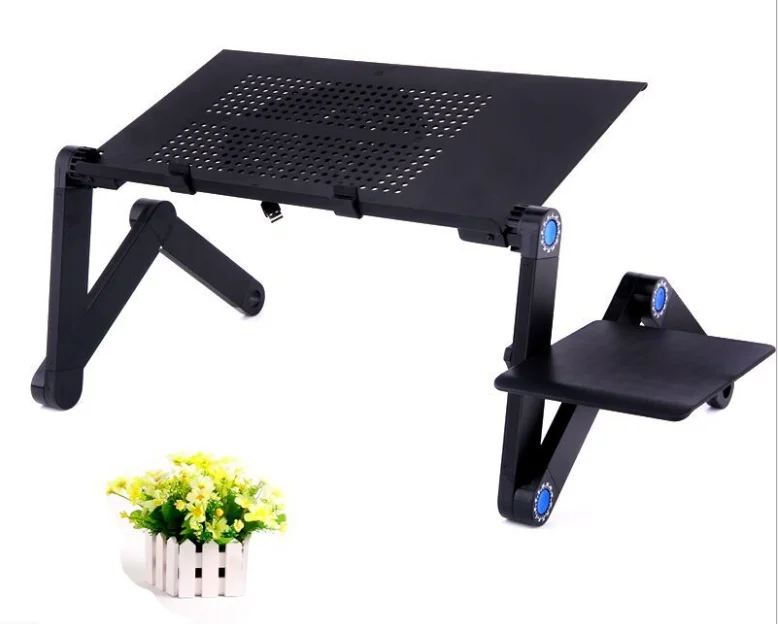 
Hot Sale Bed Computer Table Laptop Holder Stand Folding PC Table Living Room Furniture Home Office Computer Desk with Cooler Fan 