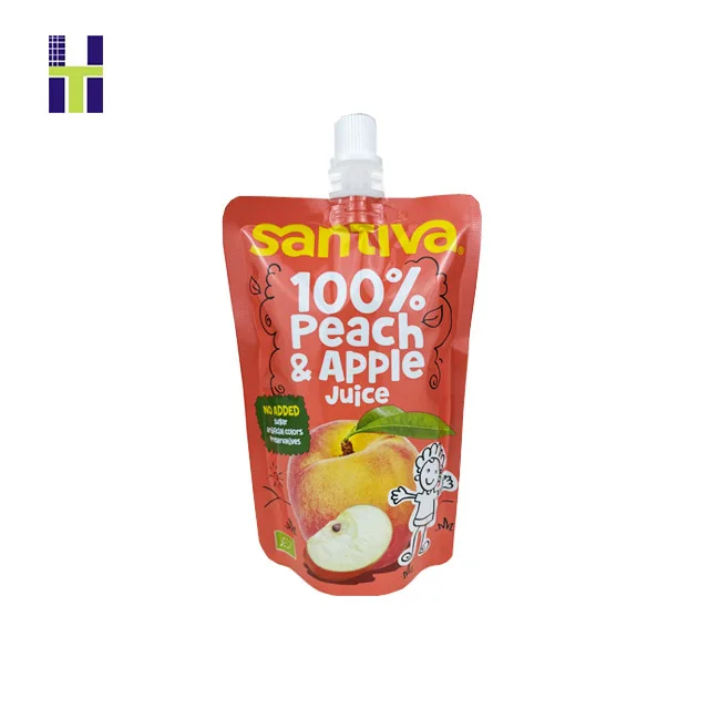 Custom printed spout juice drink plastic liquid packing bag