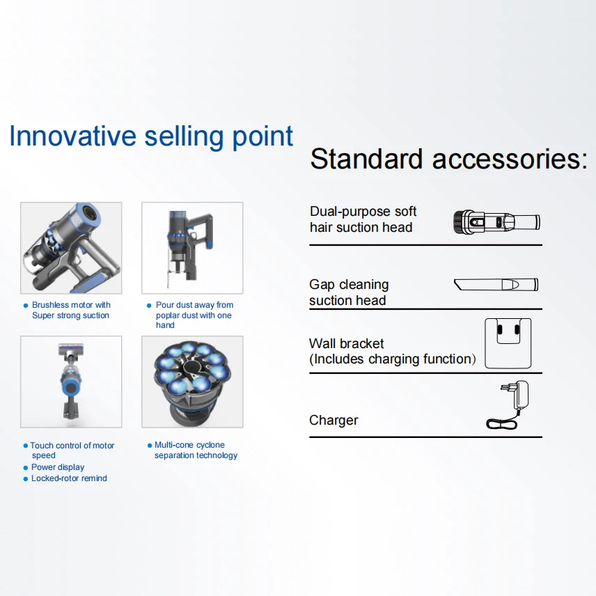 Best Selling Durable Using bldc motor Vaccum For House Cleaning