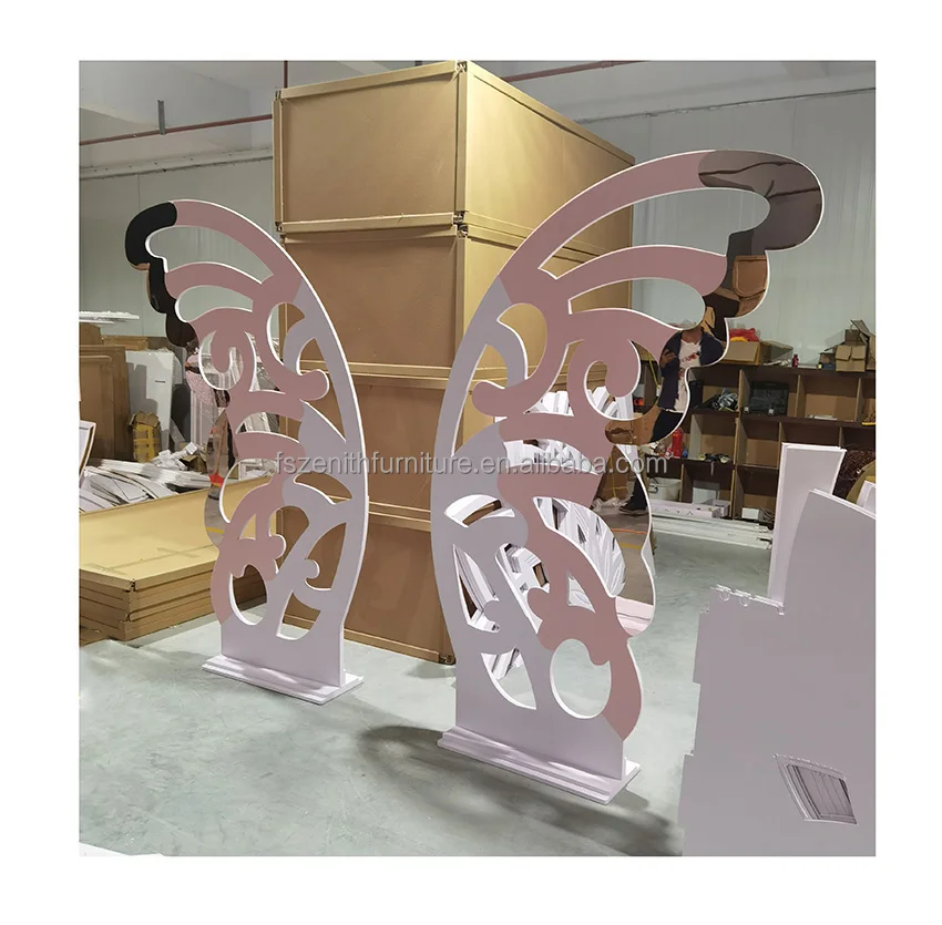 Event decor acrylic rainbow back drop panel balloon stand wedding arch backdrop