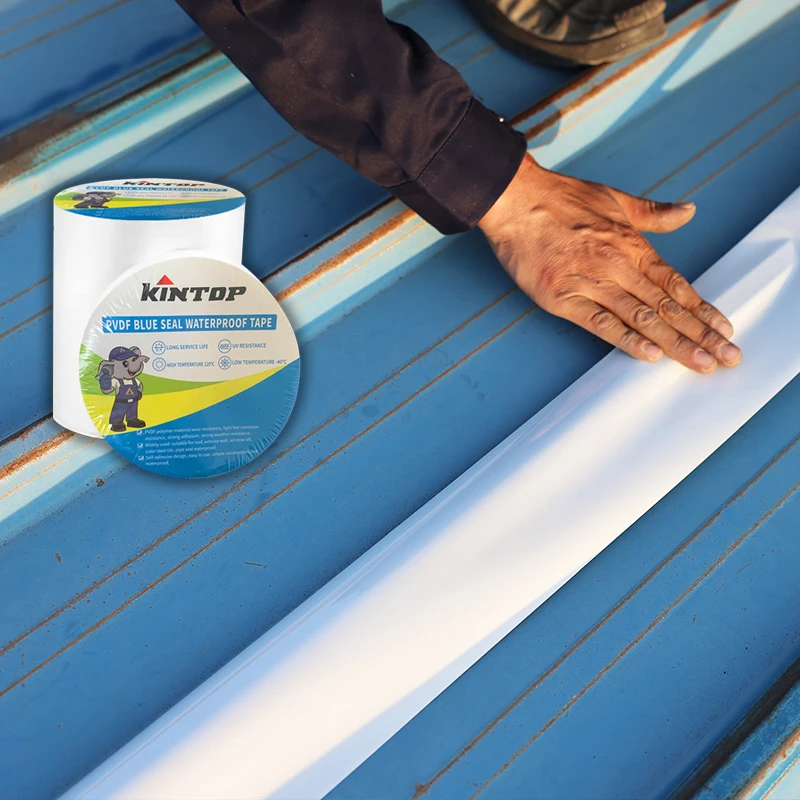Strong Self-Adhesive Sellotape Fluorocarbon Membrane Roof Leak Patching Material Color Steel Tile Crack Waterproof Coil