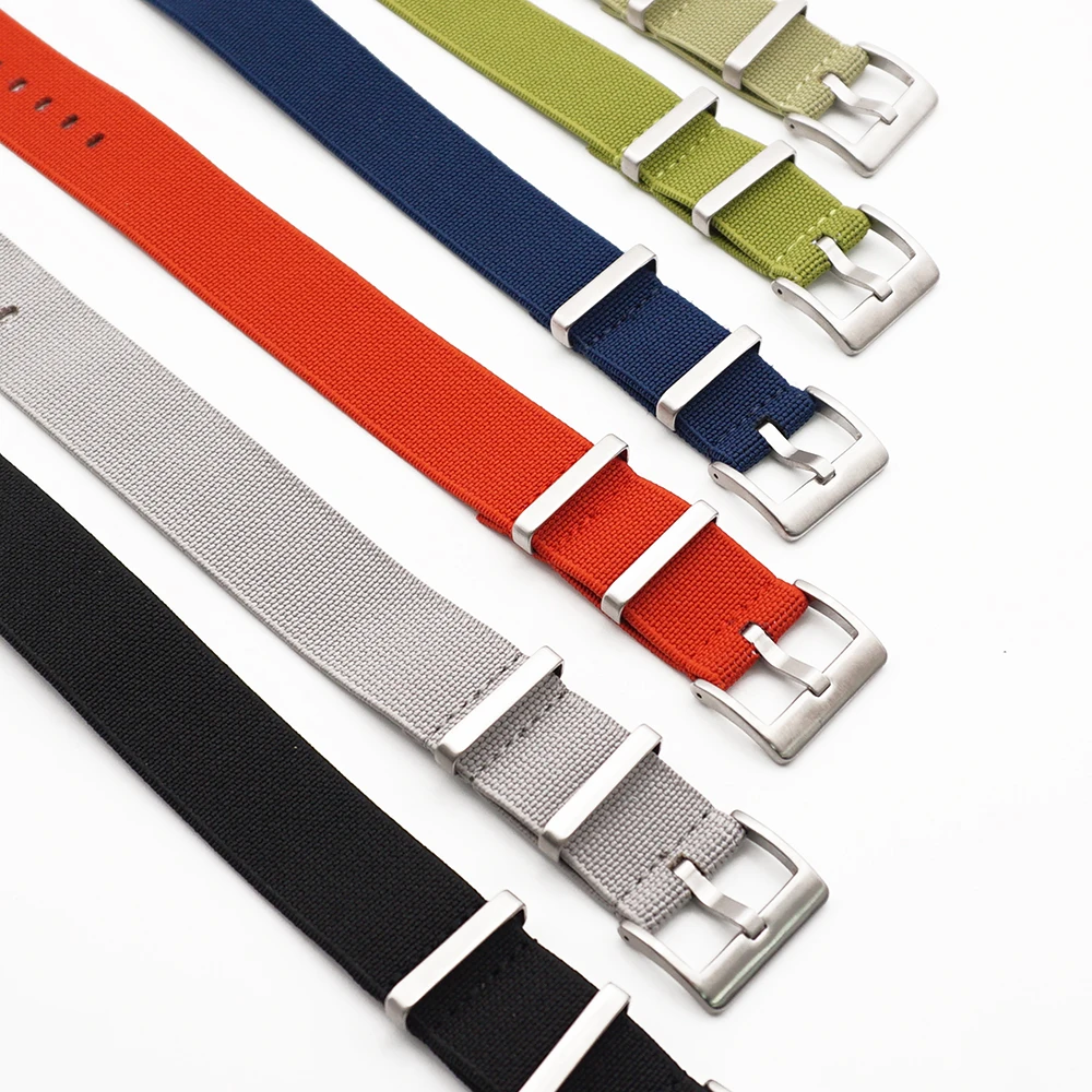 JUELONG на заказ 20 мм 22 мм Однопроходный эластичный нейлоновый ремешок для часов прочный нейлоновый ремешок для часов аксессуары