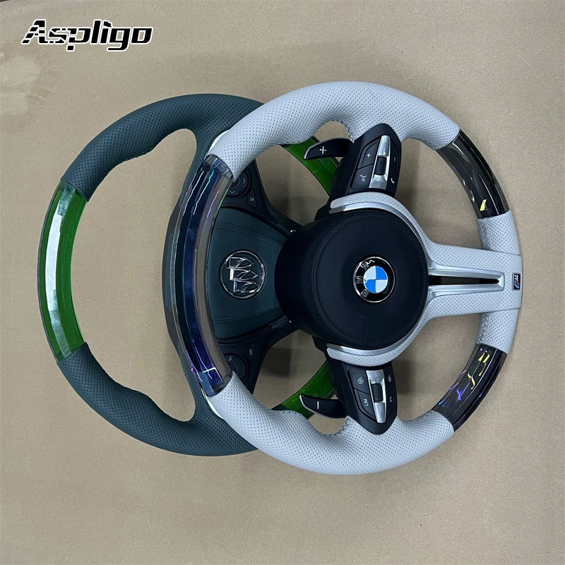 TIypeor Universal New Design14 inch Resin Racing Car Modified Crystal Steering Wheel for Porsche Palmela 718 Bayan 911