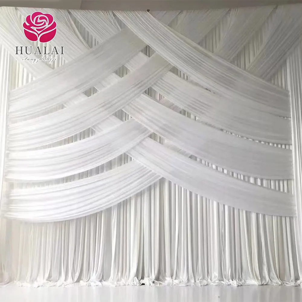 FBJ009 -Modern wedding Stage decoration cross backdrop  manufacturer white