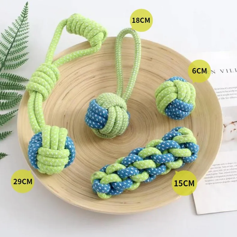 Hot Sale Durable Interactive Pet Products Dog Rope Toy Set Chew Dog Rope Toy Set
