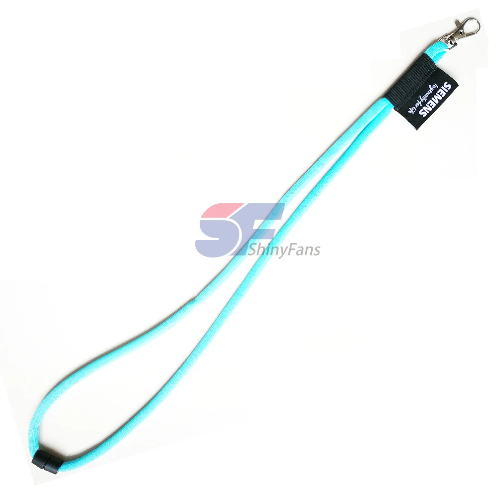 Beautiful fashion cotton round rope key chain lanyards for promotional