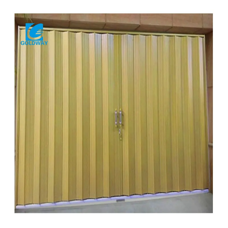 Metal Garage Door Accordion Single Galvanized Steel Folding Door External Sliding Door Partition