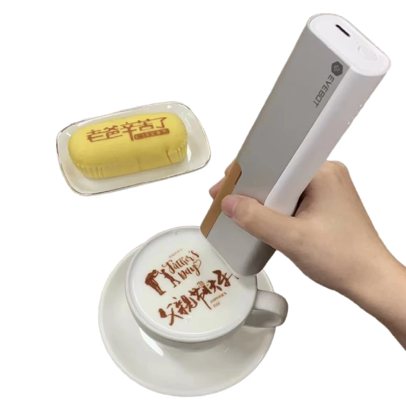 EVEBOT Handheld Edible Inkjet Printer Mobile Phone App Coffee Printer