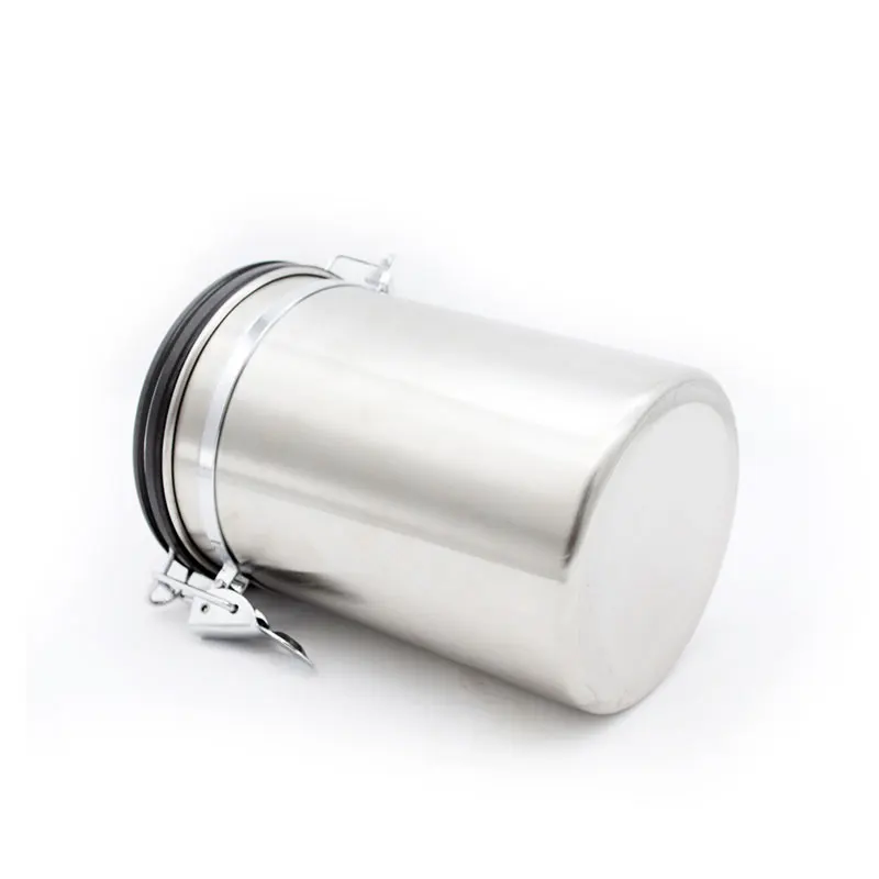 coffee canister with valve & date tracker coffee grounds beans canister stainless steel airtight coffee canister