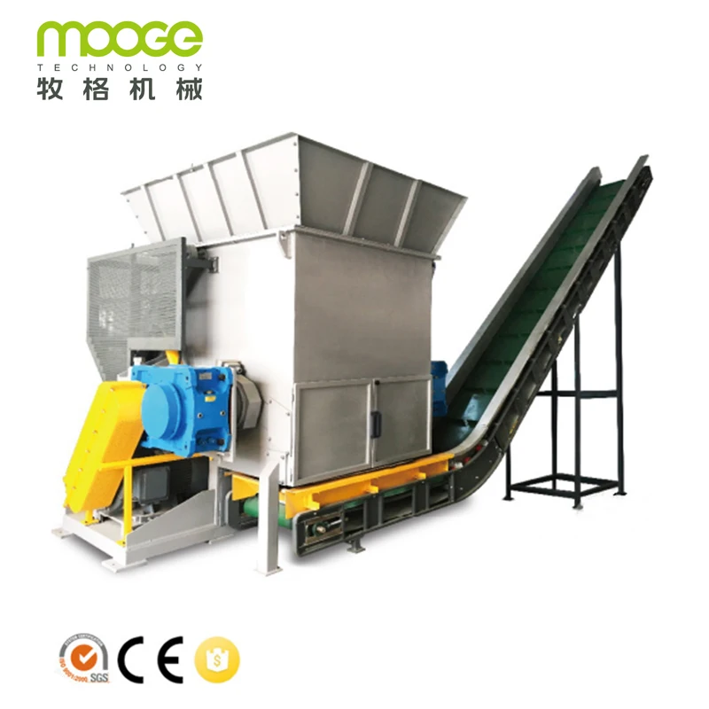 Plastic fiber shredder crushing machine