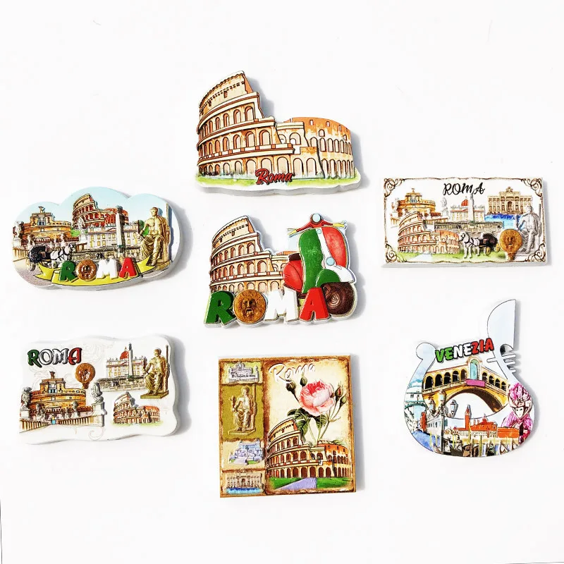 Modern Design Fridge Magnet Souvenirs 3d Refrigerator Sticker Customized Magnet Stickers Strong Resin Magnets Fridge Decor