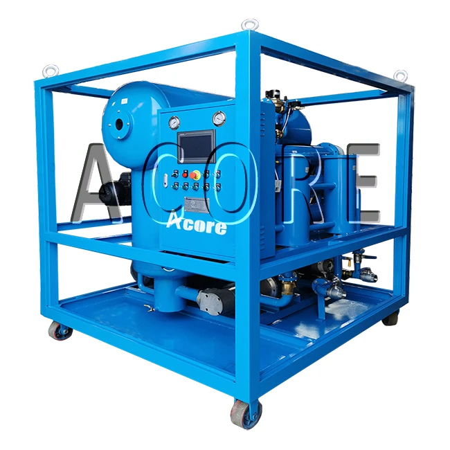 Transformer Oil Purification Process High Double Stages Vacuum Oil Purifier Sales