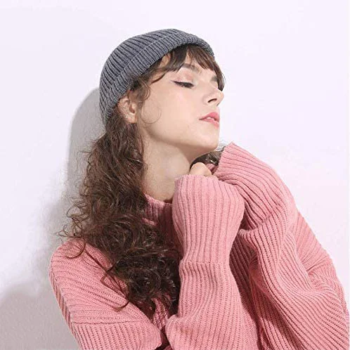 HZM-18265 Hip Hop Swag Wool Knitted Hat Rolled Cuff Winter Trawler Beanie Hat Skull Cap Fisherman Beanies