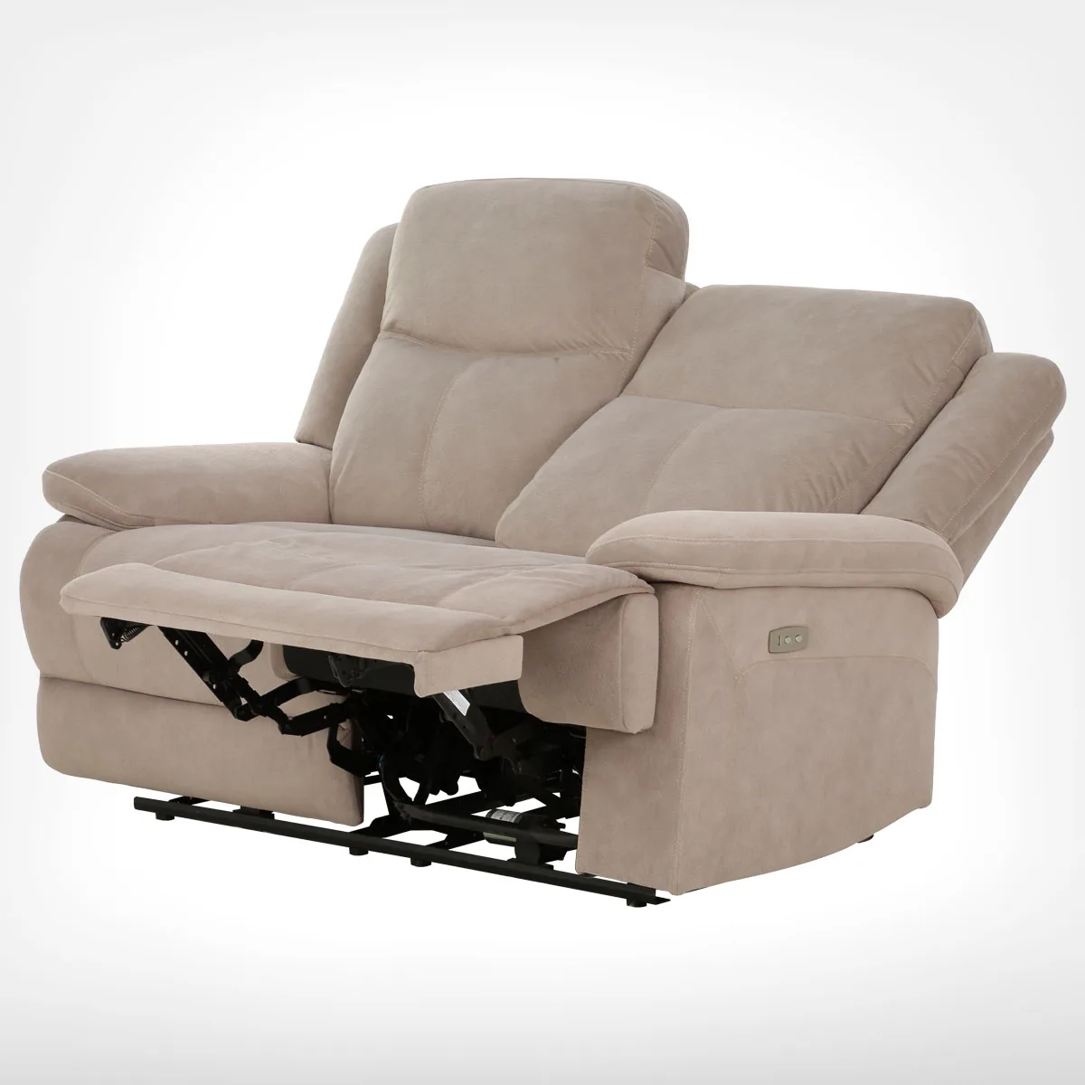2-Seat Luxury Suede Leather Electric Power Lift Recliner Chair with USB Port Reclining Chair Sofa for Livingroom Furniture
