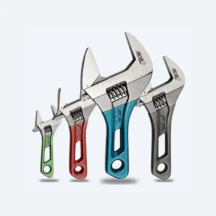 4/5/6/8 inch Extra Wide Jaw Adjustable Wrench Stubby Short Color Grip Mini Adjustable Wrench
