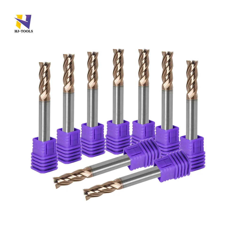 Tungsten Carbide Milling Cutter Tools CNC 4 Flute End Mill Carbide router bits