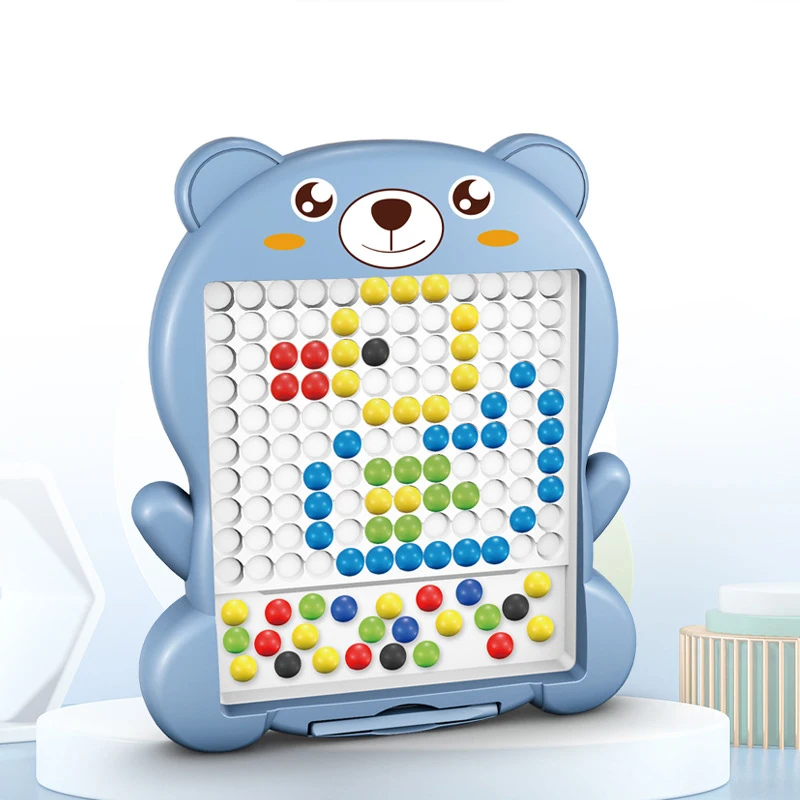 Magnetic Fidget Kids Toy Learning Puzzle Educational Magnetic Tablet Colorful Beads Drawing Board Magpad Dots/Magnetic Tiles