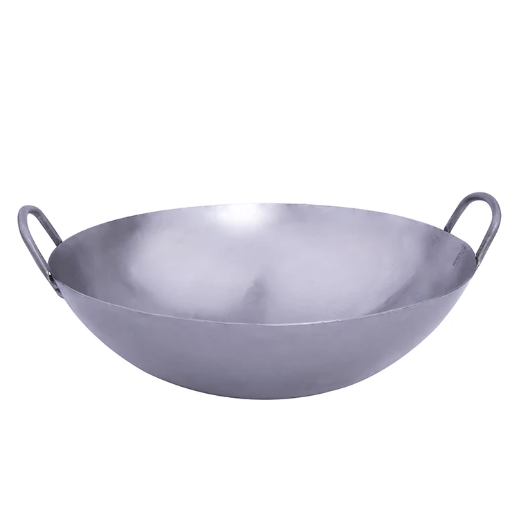 new arrival frying pan Hand Hammered iron Two Ears Wok Double Ears Wok