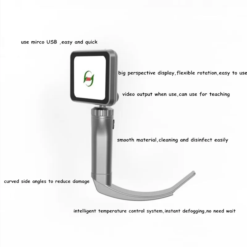 
Economical video laryngoscope with laryngoscope blades LCD display 