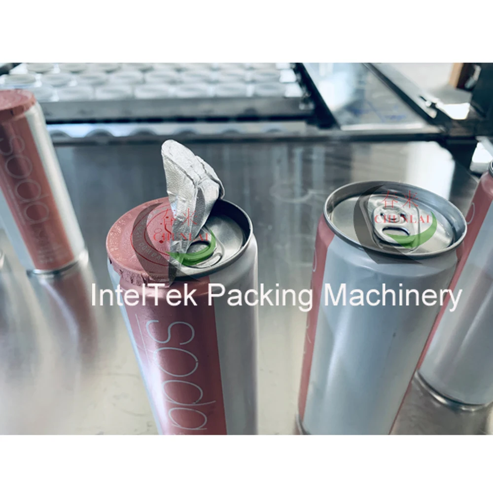 Beverage Hygienic Protection Packaging Beer Ring-pull Aluminum Can Heat-welded Foil Cap Sealing Machine