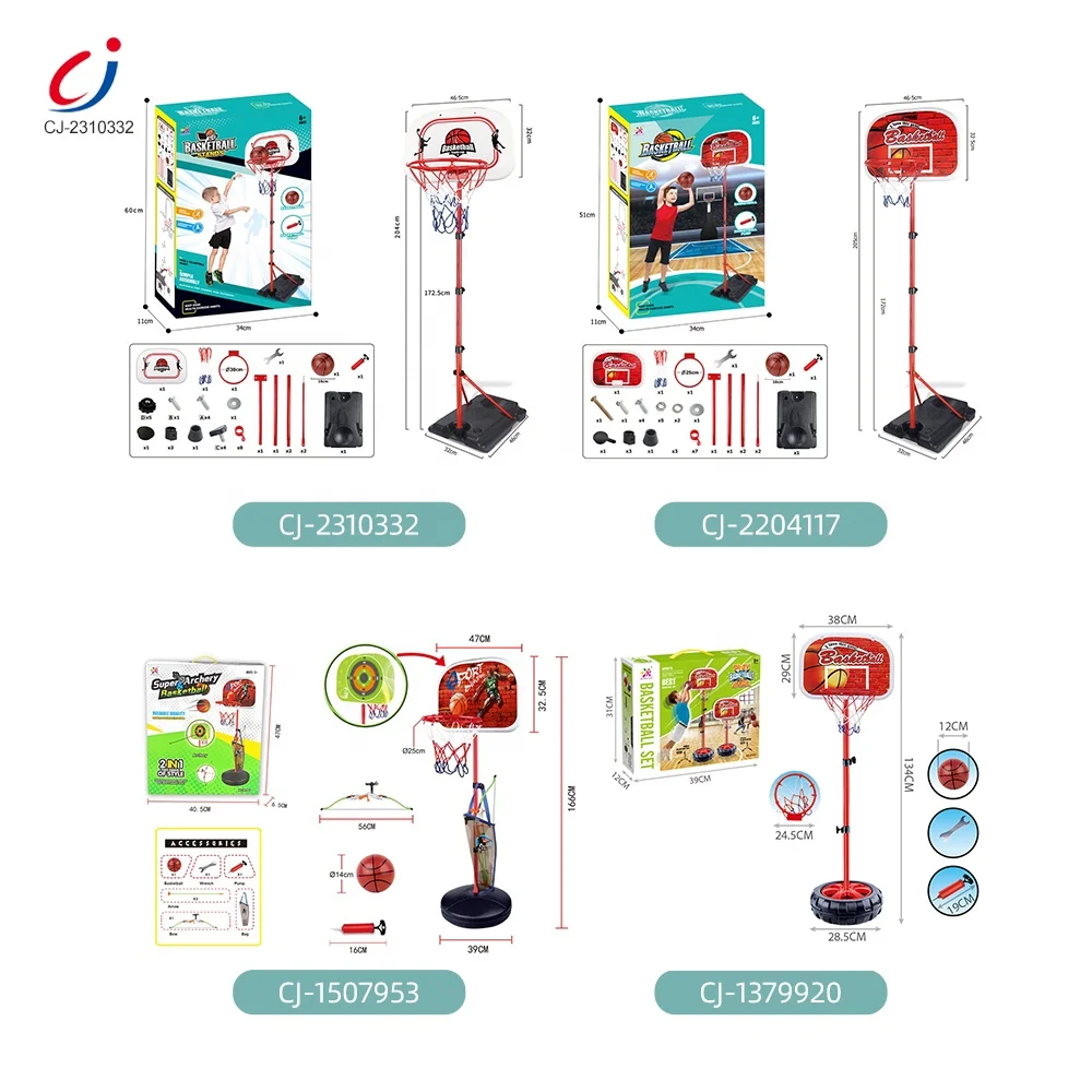 Adjustable height indoor outdoor play sport high quality kids shooter game hoop basketball stand toy
