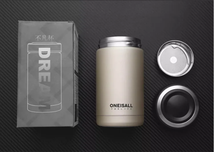 2023 Portable Thermos Bottle Stainless Steel Vacuum Flask Simple Business Coffee Mug High Quality Thermos Cup 380ML