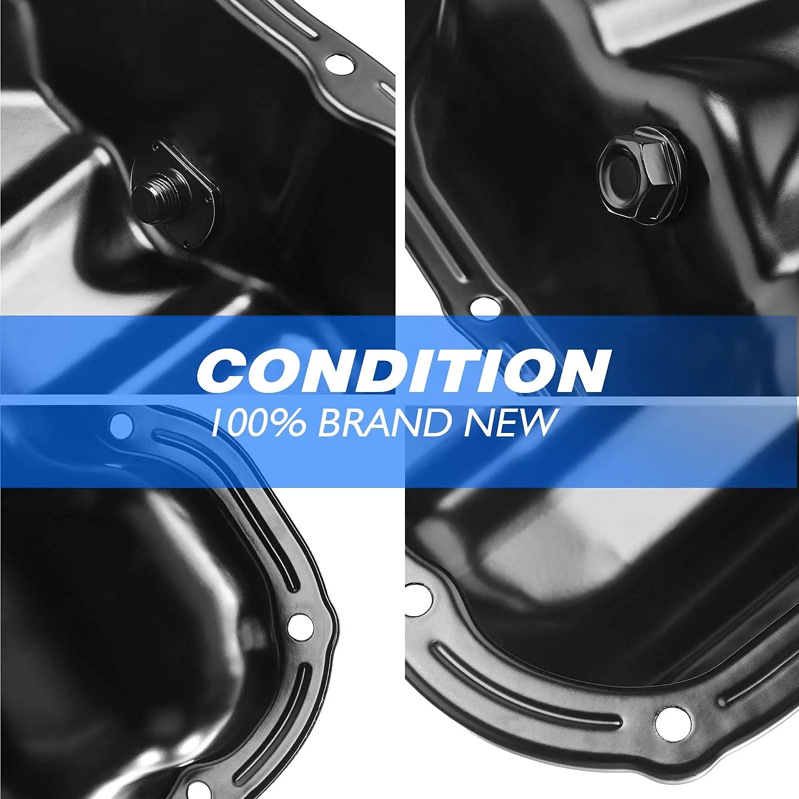Engine Oil Pan and Drain Plug Replacement for Chrysler 200 Sebring Dodge Journey Hyundai Sonata Santa Fe Tucson Jeep Compass Kia