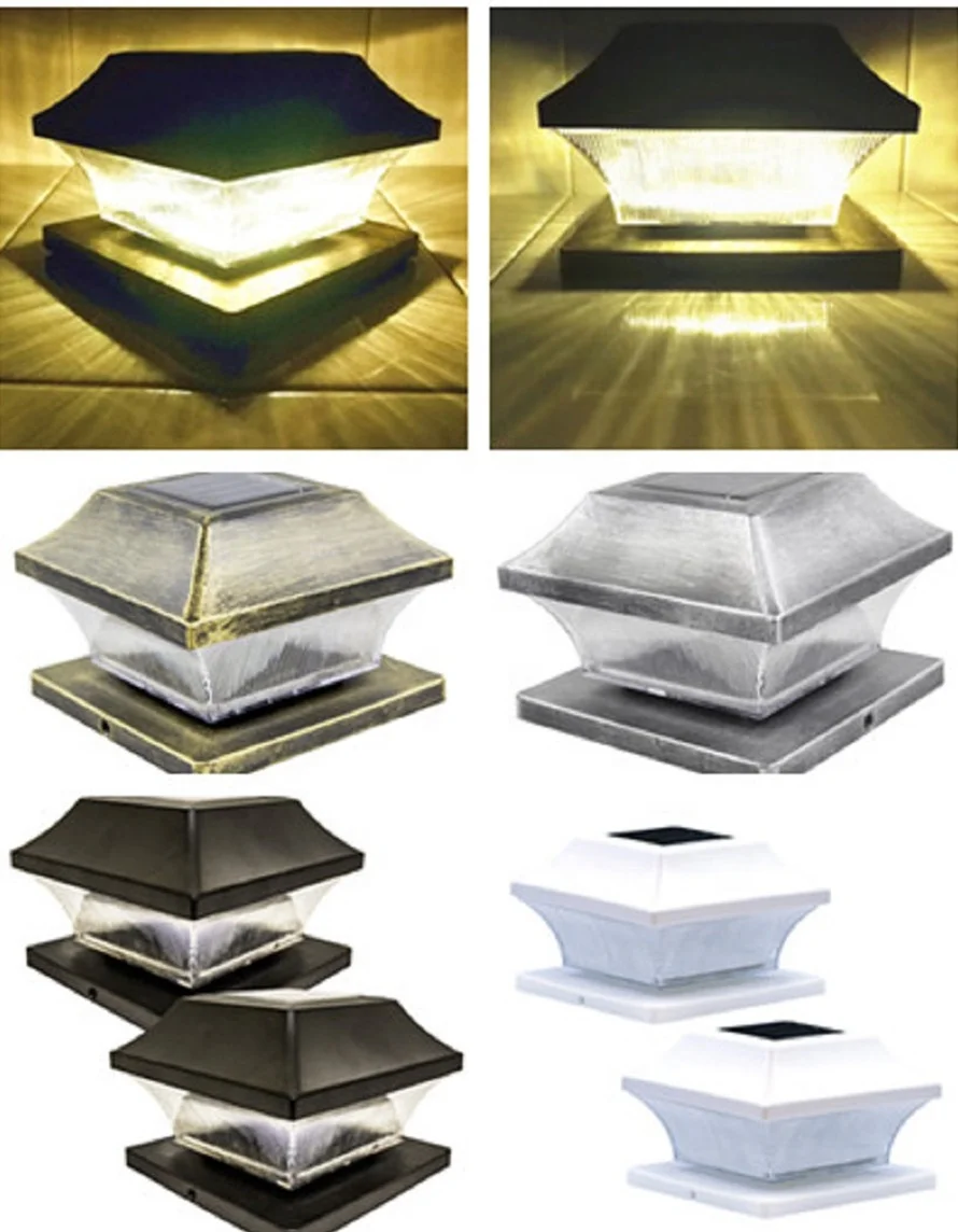 GUOYAO super bright outdoor garden courtyard fence waterproof solar gate post cap lamp