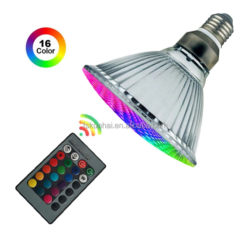 RGB color adjustable light 16 colors intelligent remote control LED PAR20 PAR30 PAR38 spotlights KH-OSR-RGB