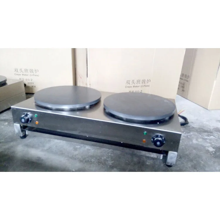 Factory Wholesale Electric Crepe Maker Machine Double Plate Crepe Maker With Stainless Steel Body