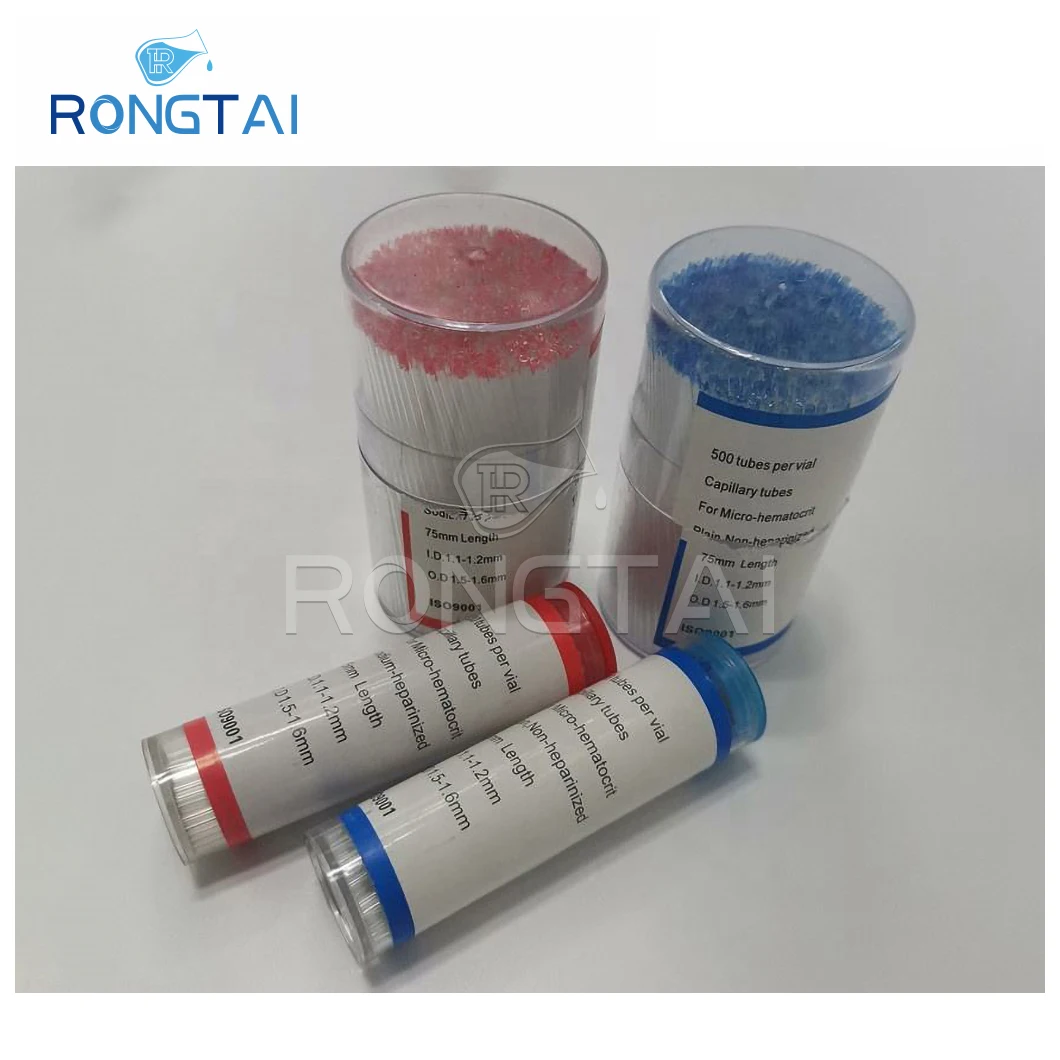 RONGTAI 304 Capillary Tube Fabricators Sterile Lab Sample Capillary Tube China Disposable Glass Capillary Tube