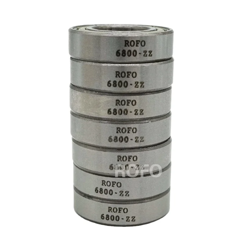 ROFO 6800 2RS/ZZ 10*19*15 mm Stainless Steel Hybrid Zirconia Full Corrosion Resistant Deep Groove Ball Bearing 6800