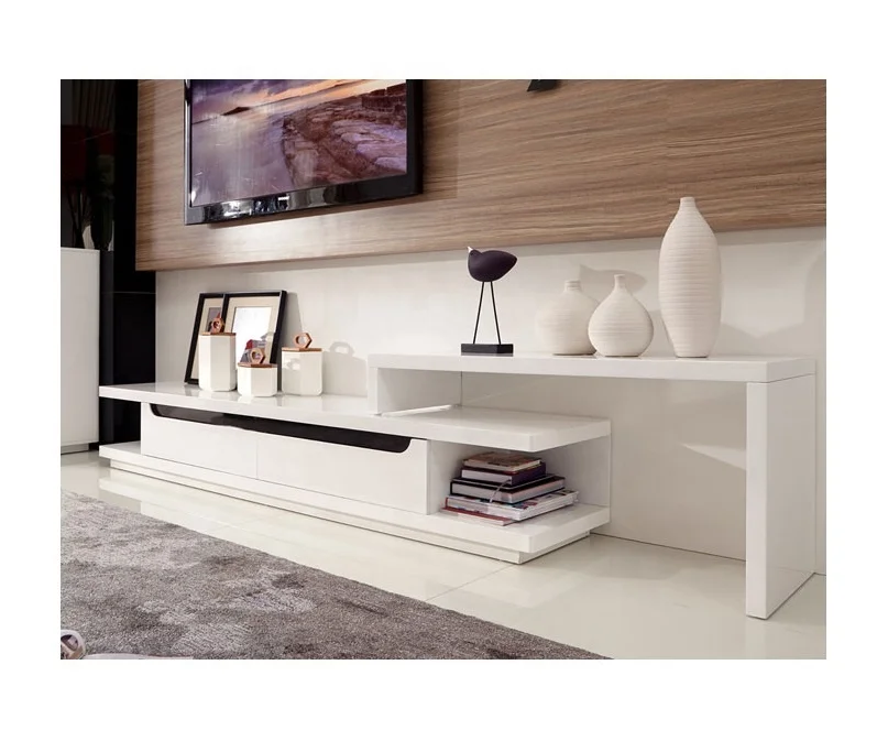 Luxury STONE countertop design living room modern TV stand with cabinet
