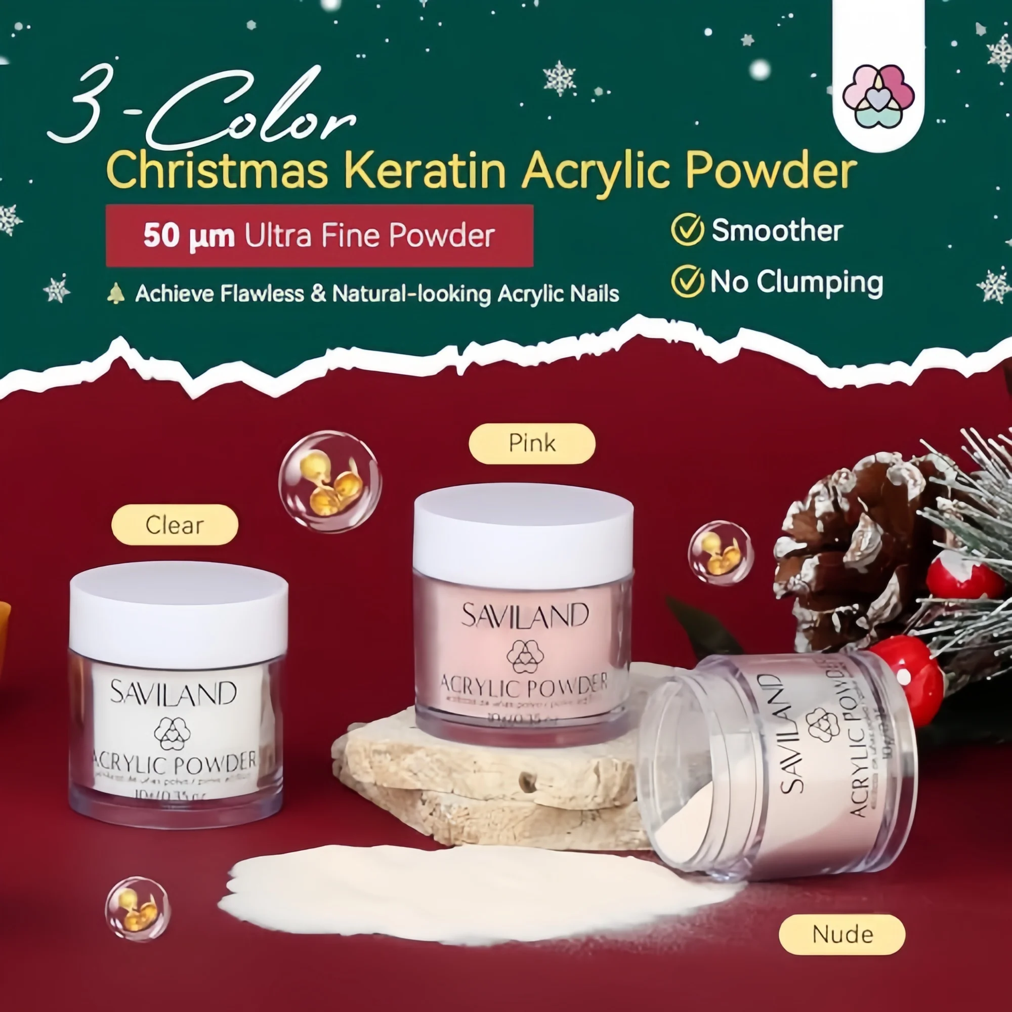 Best Sellers Complete Acrylic Nail Kit New Year Christmas Theme All-in-one Solution for Both Novices and Professionals