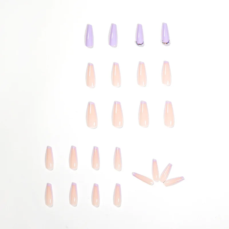 
Transparent Powder Youth Green Crushed Flower Butterfly Nail Patch Fake Wearable Nail 