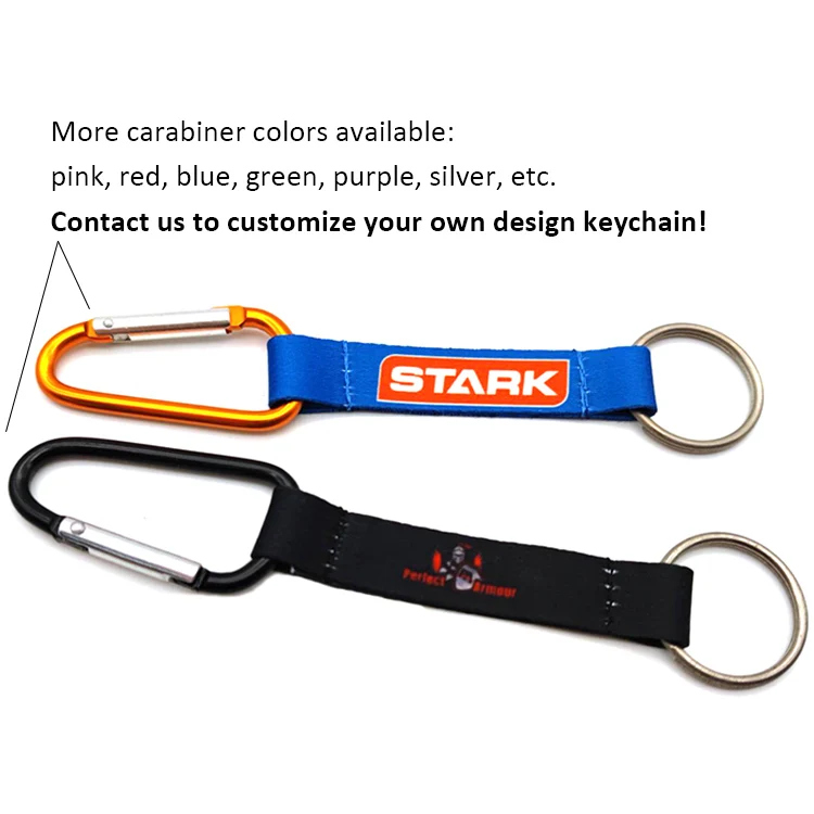 YYX High Quality Aluminium Alloy Carabiner Keychains Custom Short Lanyard Keychain