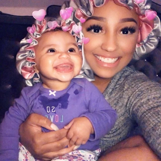 Высококачественные 100% шелковые двухслойные мягкие атласные шляпки для волос с логотипом mommy and me