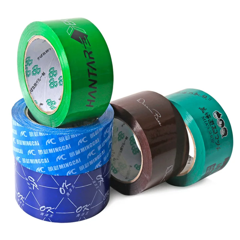 Bopp Sticky Tape With Logo Adhesive Cello Jumbo Roll Shipping Custom Logo Printed Clear Fragile Plastic Bopp Packing Tape