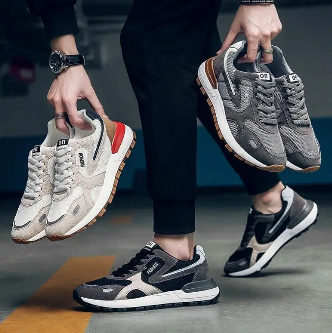 Новые весенние удобные туфли дышащие универсальные Спортивные Повседневные Корейская версия мужские модные