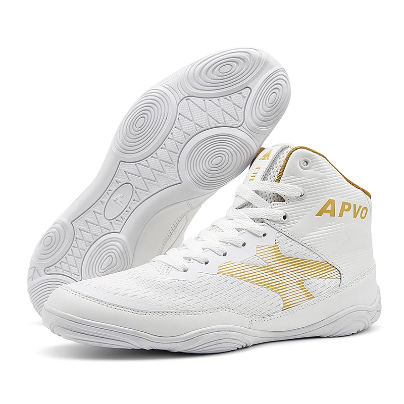 Wholesale And Custom Combat Fitness Bodybuilding Gym Boots Boxing Shoes  Men Professional Fighting Wrestling Shoes
