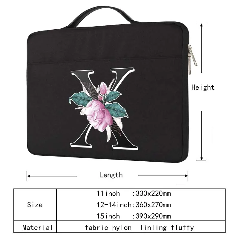 Printed Logo 13 14 15 Inch Lightweight Laptop Shoulder Bag Protective Vertical Laptop Bag With Strap Custom laptop bag