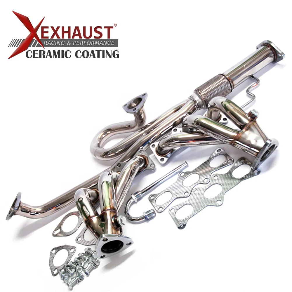 Ceramic coating stainless exhaust pipes exhaust muffler manifold exhaust headers for ford Probe v6