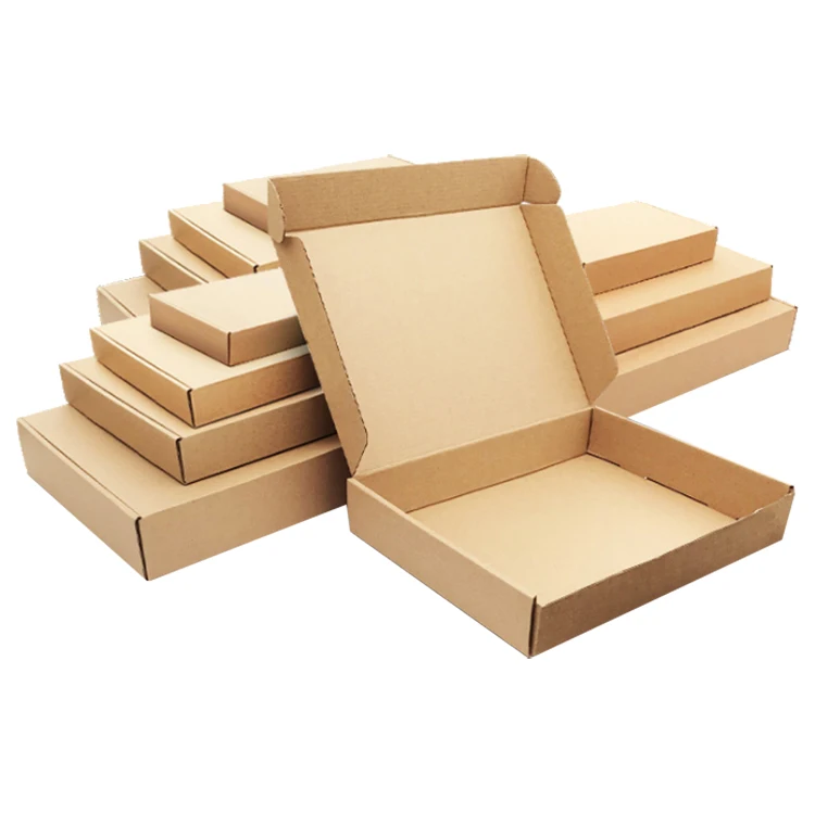 Small Brown Mailer Boxes Shipping Corrugated Box Cartons 25x15x4cm for Items