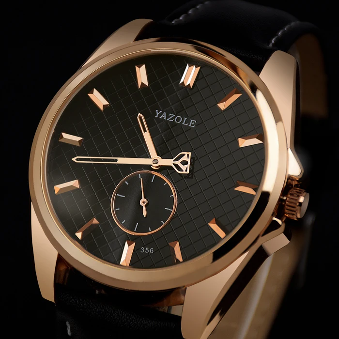 Leather Waterproof Men Watch Good Price Custom Logo New Two Dials Watch