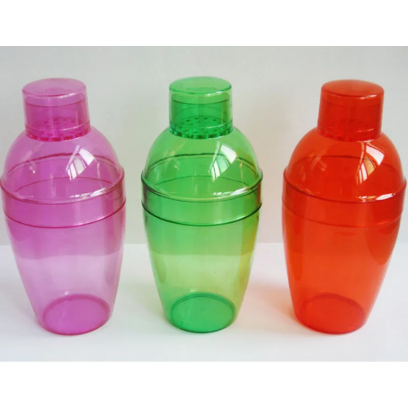 Gadgets Customized Logo Bpa Free Mixing Shakers Clear Plastic Recipe Cocktail Shaker for Bar Home Club