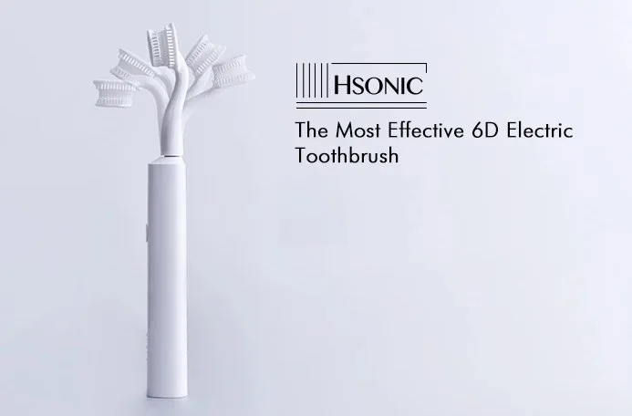 
2020 New 3 sided 360 silicone bristle flexible automatic Chargeable sonic toothbrush 