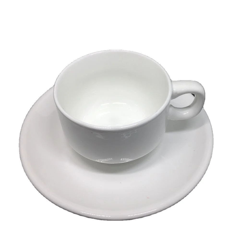 New design promotional custom White Small Size Ceramic Mug Cup With Saucer