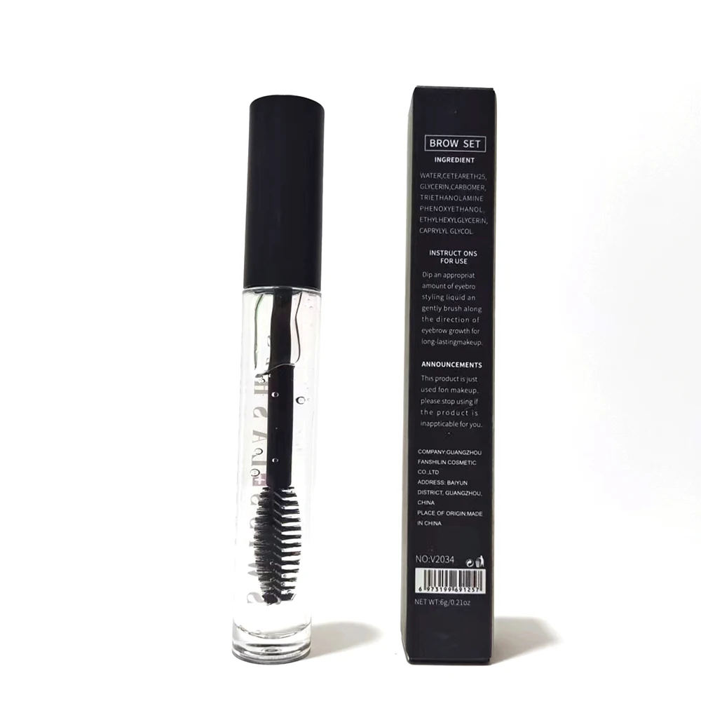 Customized Brow Liquid Gel Wax wholesale Waterproof Strong Hold Freeze Clear Wild Eye Brow Setting Lifting Private Label