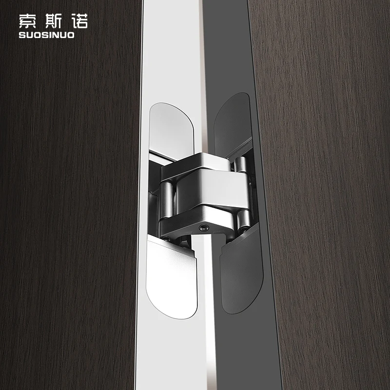 Gorgeous heavy duty wood hidden cross hardware invisible gate hinge 3d adjustable concealed door hinge